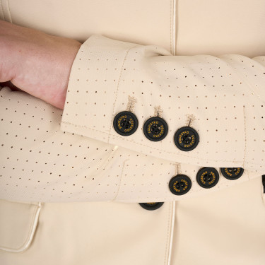 Veste de concours perforée femme 3 boutons Equestro Veste de concours perforée femme 3 boutons Equestro