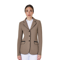 Veste de concours femme en tissu technique stretch Equestro Noir