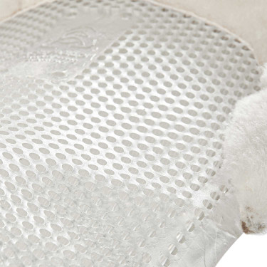 Amortisseur gel poney avec découpe et bordure en peau de mouton Classic Acavallo Transparent / blanc