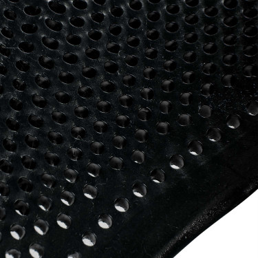 Amortisseur gel poney avec découpe et bordure en peau de mouton Classic Acavallo Noir / gris