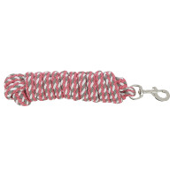 Longe attache tricolore Marron clair / rose / blanc