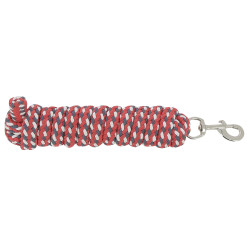 Longe attache tricolore Marine / rouge / blanc Bleu