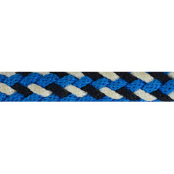 Longe attache tricolore Marine / roi / blanc Bleu