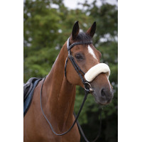 Fourreau de muserolle Equithème Teddy Ecru Beige Fourreau de muserolle Equithème Teddy Ecru Beige