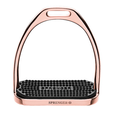 Étriers Sprenger semelles caoutchouc Rose gold