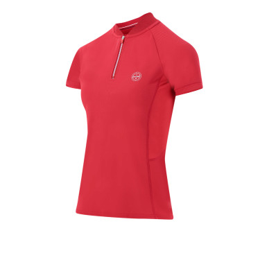 Polo Equithème Emma manches courtes Cerise Rouge