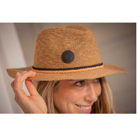 Chapeau Pénélope Rafia Camel Marron Chapeau Pénélope Rafia Camel Marron