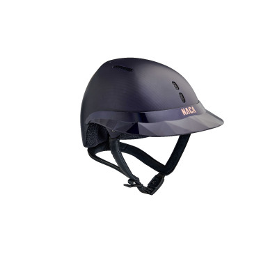 Casque d'équitation NACA Gravity S carbone Carbone bleu mat Casque d'équitation NACA Gravity S carbone Carbone bleu mat