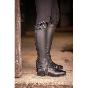 Mini-chaps Pénélope Prisca cuir Noir