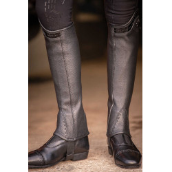 Mini-chaps Pénélope Prisca cuir Noir