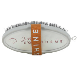 Brosse douce Equithème Je t'aime Gris