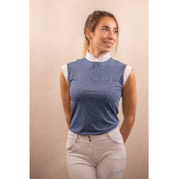 Polo de concours Pénélope Séville Mesh sans manches Bleu gris