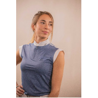 Polo de concours Pénélope Séville Mesh sans manches Bleu gris