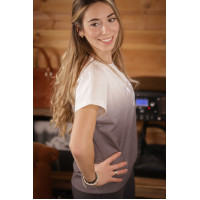 T-shirt Poppy Strass Pénélope Gris tie & dye