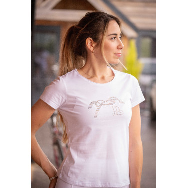 T-shirt Pénélope Iconic Strass Blanc
