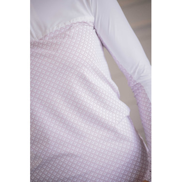 Polo de concours Pénélope Debbie Blanc / rose