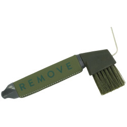 Cure-pieds Equithème Je t'aime Olive Vert