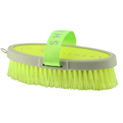 Brosse douce Equithème Je t'aime Jaune fluo