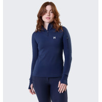Polo 1/4 Zip Horseware hiver Strive femme Marine Bleu marine