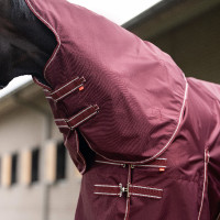 Couverture de paddock Imperial Riding Basic avec couvre-cou amovible Fleece Rouge profond Couverture de paddock Imperial Riding Basic avec couvre-cou amovible Fleece Rouge profond