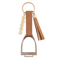 Porte-clés HV Polo Rubia étriers Cuir Noir