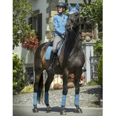 Tapis LeMieux Suede Dressage Square Ice blue Bleu