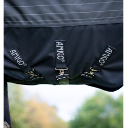 Couverture Horseware Amigo 1200D FieldSafe Reflectech Plus Turnout 250g Noir / noir réfléchissant Couverture Horseware Amigo 1200D FieldSafe Reflectech Plus Turnout 250g Noir / noir réfléchissant
