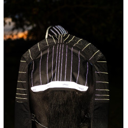 Couverture Horseware Amigo 1200D FieldSafe Reflectech Plus Turnout 250g Noir / noir réfléchissant Couverture Horseware Amigo 1200D FieldSafe Reflectech Plus Turnout 250g Noir / noir réfléchissant