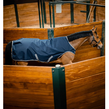 Couverture de marcheur Horseware Amigo Ripstop 900D 100g Marine / gris titanium Bleu marine