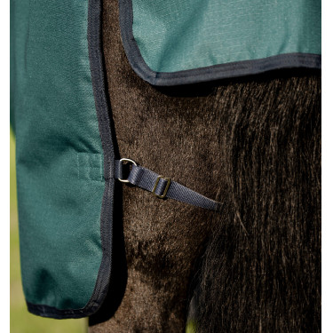 Couverture Horseware Amigo Ripstop 900D Plus Poney Turnout 0g Vert dynastie / marine / argent