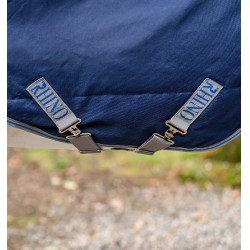 Couverture d'extérieur Horseware Rhino® Plus Poney 250g 1000D Noir / gris titane / bleu classique