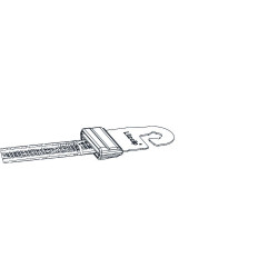 Poignée de barrière avec connecteur rubans Litzclip® AKO Poignée de barrière avec connecteur rubans Litzclip® AKO