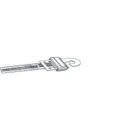 Poignée de barrière avec connecteur rubans Litzclip® AKO Poignée de barrière avec connecteur rubans Litzclip® AKO