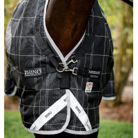 Couverture Horseware Rhino Wug Vari-Layer 450g 1000D Noir / carreaux blanc gris
