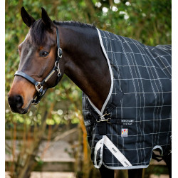 Couverture Horseware Rhino Wug Vari-Layer 450g 1000D Noir / carreaux blanc gris