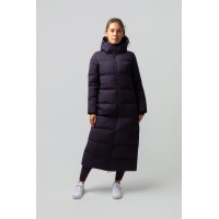 Manteau long Paloma matelassé femme Horze Noir caviar
