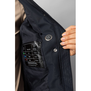 Veste chauffante longue Jadine Horze hiver Marine Bleu marine