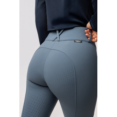 Pantalon d'équitation thermique Horze Grand Prix Pro grip intégral femme Temps orageux Gris