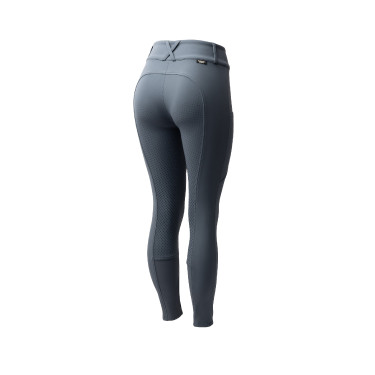 Pantalon d'équitation thermique Horze Grand Prix Pro grip intégral femme Temps orageux Gris