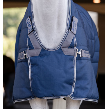 Couverture Horseware Rambo Optimo Stable Plus 400g Marine / orage / gris argent Bleu marine