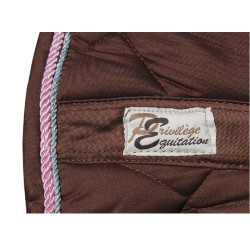Tapis Palm Beach Obstacle Privilege Equitation Chocolat / argent / rose Marron