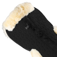 Amortisseur Equestro en tissu technique avec peau de mouton Noir / naturel