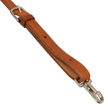 Attache en cuir gras western Pool’s Huile clair Marron