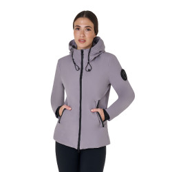 Blouson Equestro femme déperlante et coupe-vent Gris givré Blouson Equestro femme déperlante et coupe-vent Gris givré