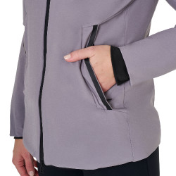Blouson Equestro femme déperlante et coupe-vent Gris givré Blouson Equestro femme déperlante et coupe-vent Gris givré