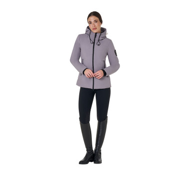 Blouson Equestro femme déperlante et coupe-vent Gris givré Blouson Equestro femme déperlante et coupe-vent Gris givré