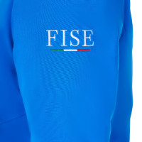 Blouson imperméable femme Equestro x FISE Bleu de savoie