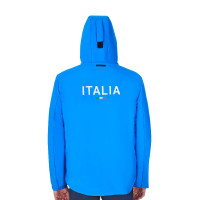 Blouson imperméable homme Equestro x FISE Bleu de savoie