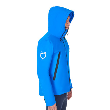 Blouson imperméable homme Equestro x FISE Bleu de savoie