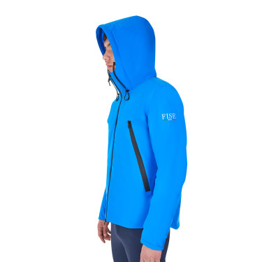 Blouson imperméable homme Equestro x FISE Bleu de savoie
